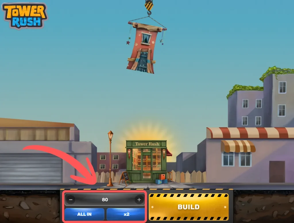Tower Rush – stanovenie stávky